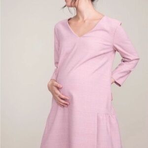 Hatch Soft Pink Mini Maternity Dress